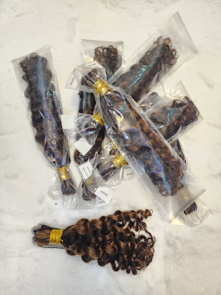 Curly Bulk Human Hair Extensions