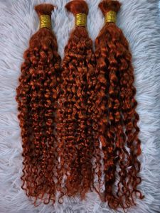 Wet and Wavy Human Hair Extensions color 350/ginger