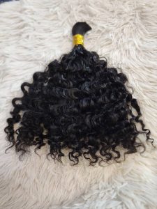 Burmese Curly Human Hair Braiding Extension 16-inch