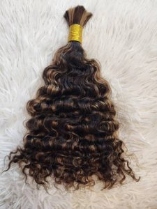 Burmese Curly Human Hair Braiding Extension 16-inch