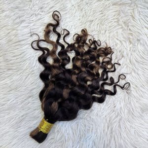 Curly Bulk Human Hair For Boho Braids