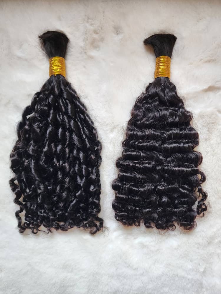 Burmese Curls And Pixie Curls 12A Quality Human Hair Braiding Extensions